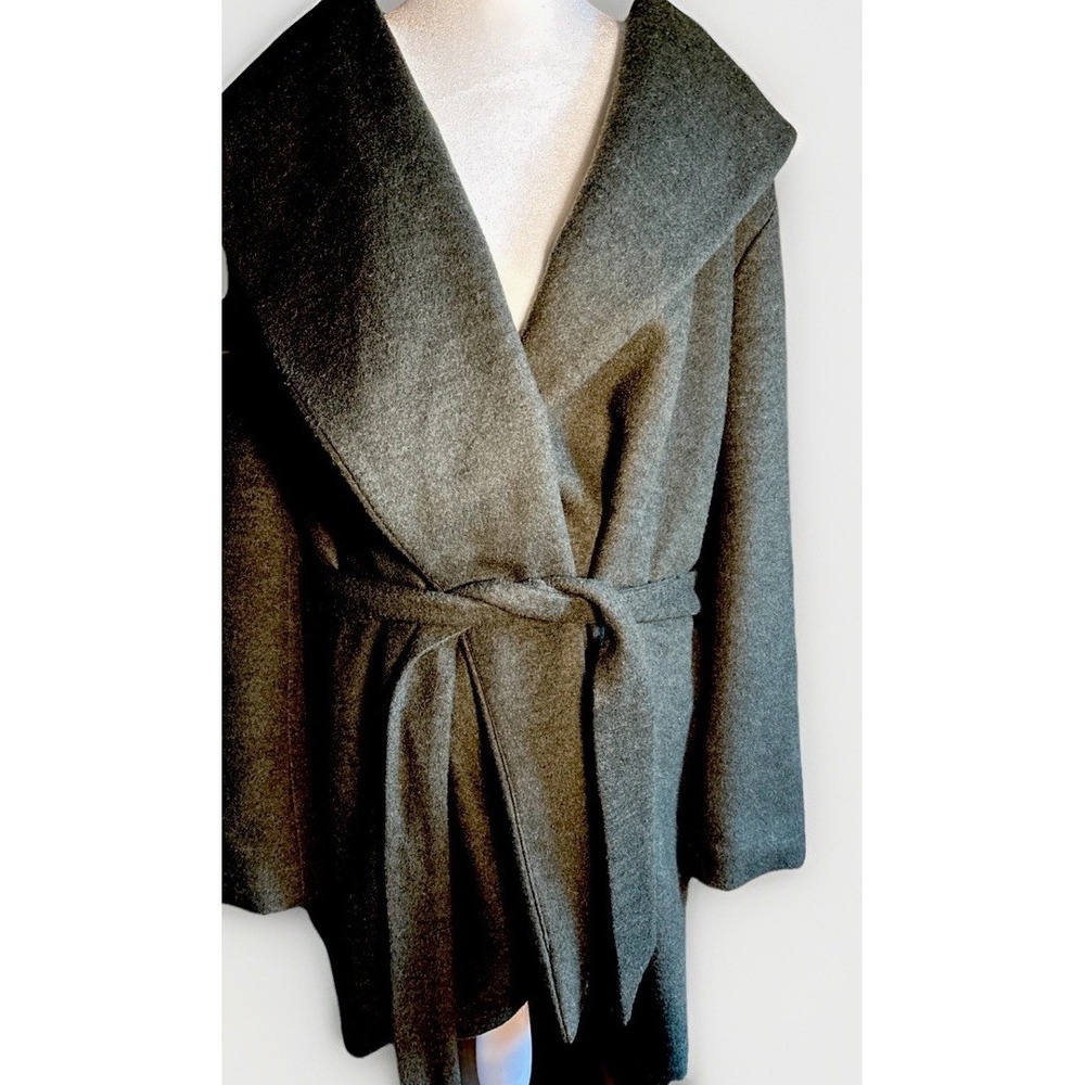 Oversized wool Blend Coat Olive Green Wrap Tie Old Navy City Chic Women's XL